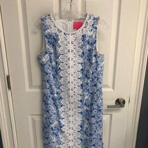 Lilly Pulitzer Women's Size 8 sleeveless shift dress blue